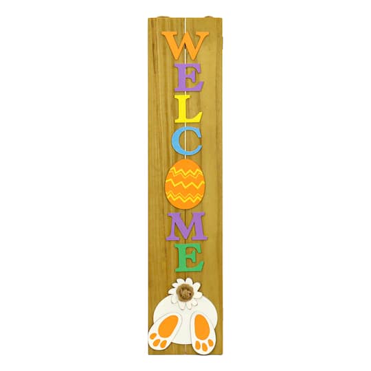 3.5ft. Easter Welcome Porch D&#xE9;cor